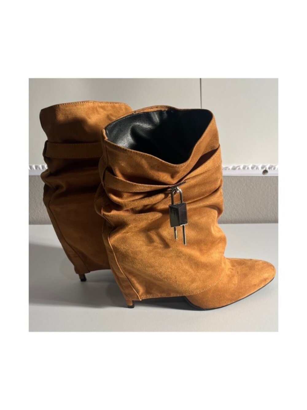 Women's Fashion Low Brown Stiletto Boots
